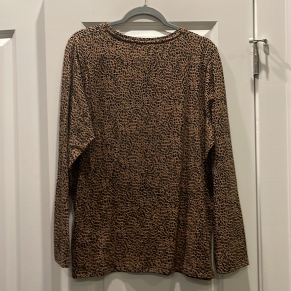 Jones New York leopard print stretch knit cotton shirt size 2X NWT - Picture 4 of 6